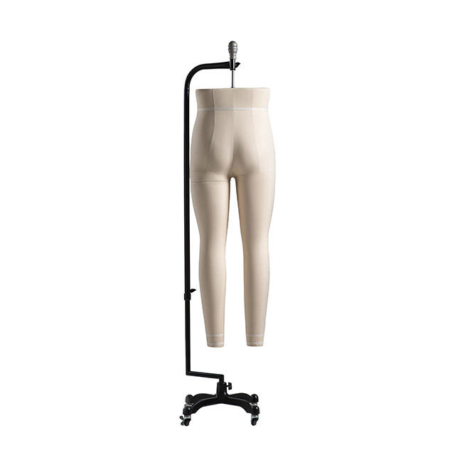 Vêtement en fibre de verre mannequin pour couturière moitié inférieure du corps suspendu avec des roues